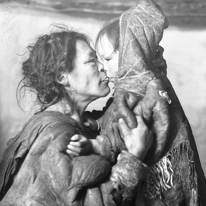Mother and Child Snapped in Late 19th Century Canada
