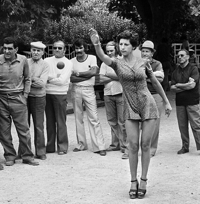 Lady Versus Petanque: South of France, 1970s
