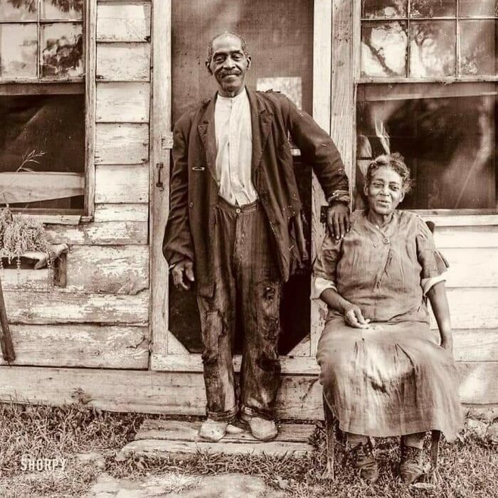 Old School Couple, Possibly Sharecroppers, Looking Happy, Early 1900s South USA