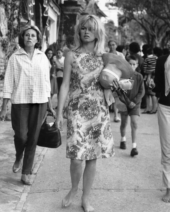 Brigitte Bardot Rocks Barefoot in Capri, 1963