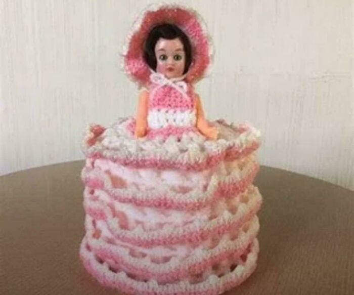 Toilet Crochet Doll Hiding Extra TP? Yep, That Was A Thing