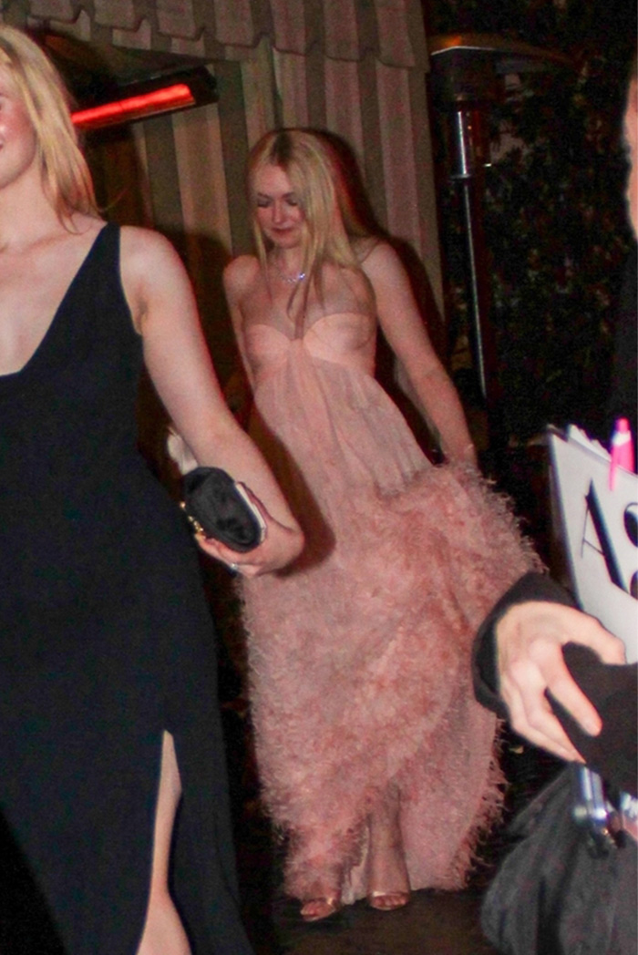 Dakota Fanning’s Flamingo Feathers