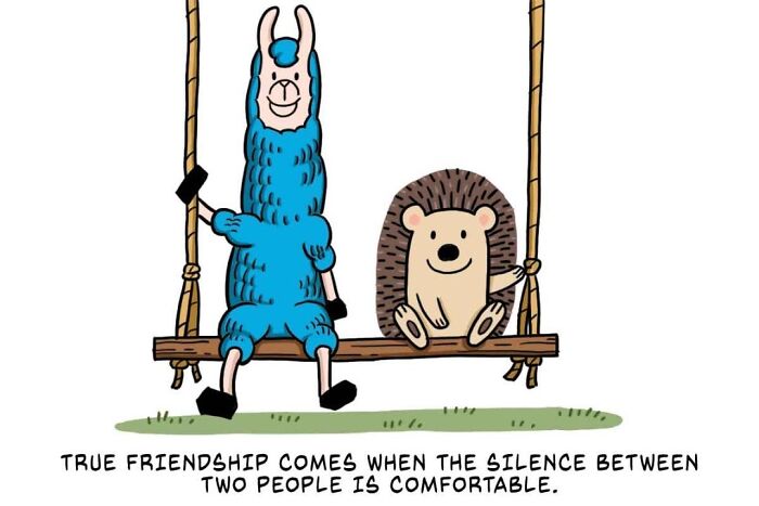 21 Comics About a Llama & Hedgehog Friendship That'll Make You Smile
