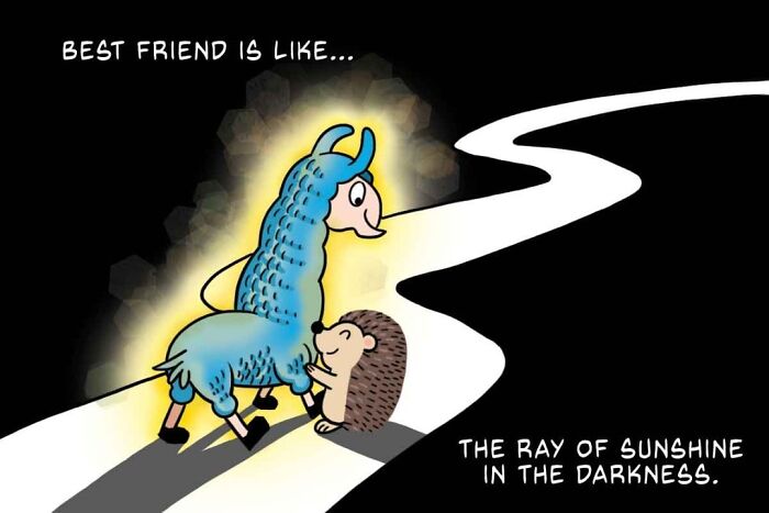 21 Comics About a Llama & Hedgehog Friendship That'll Make You Smile