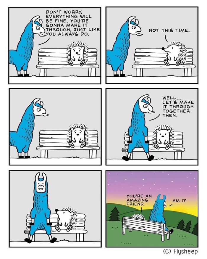 21 Comics About a Llama & Hedgehog Friendship That'll Make You Smile