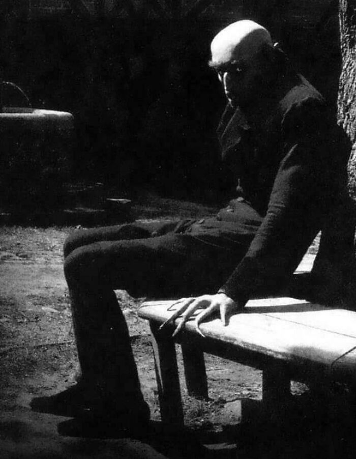 Max Schreck Just Chillin’ Behind The Scenes Of Nosferatu, 1922