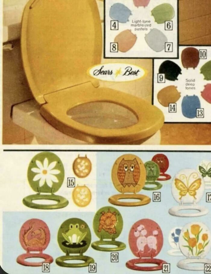 Groovy Toilet Seats From Sears, 1972