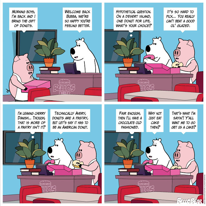 Meet Bello Bear: The Quirky Comics That Nail Work, Food, and Life