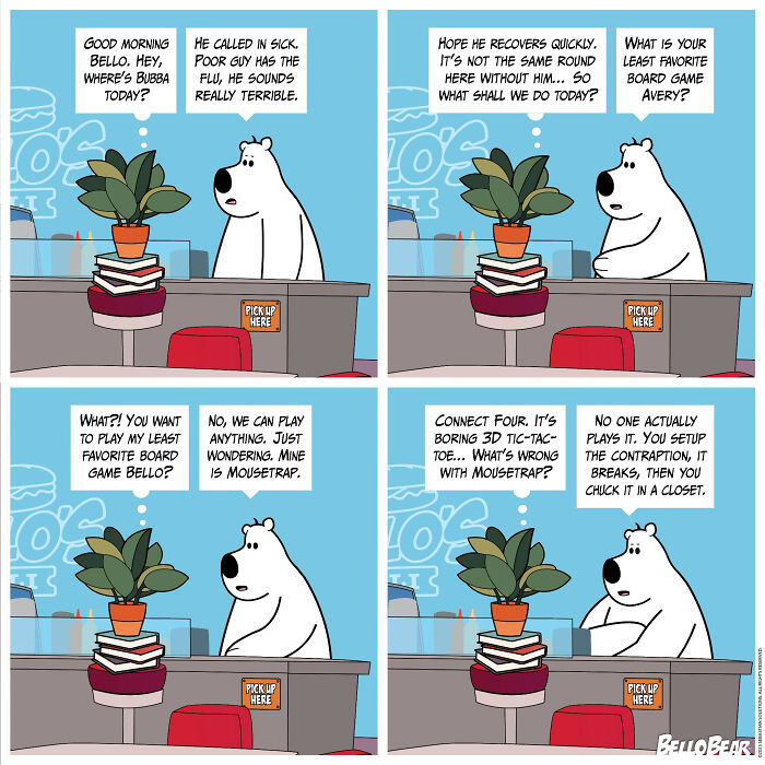 Meet Bello Bear: The Quirky Comics That Nail Work, Food, and Life