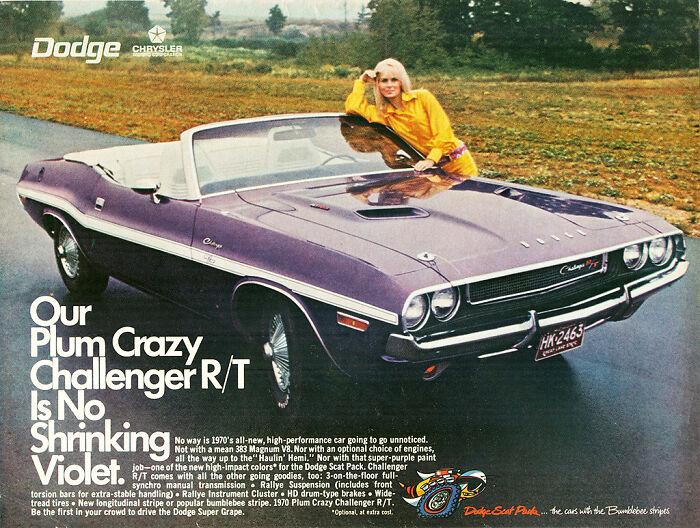 Dodge Challenger R/T Ad (1970) — Muscle Car Madness!