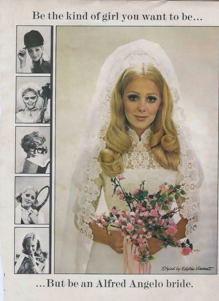 Alfred Angelo Wedding Dress Ad (1970) — Bridal Bliss Blast