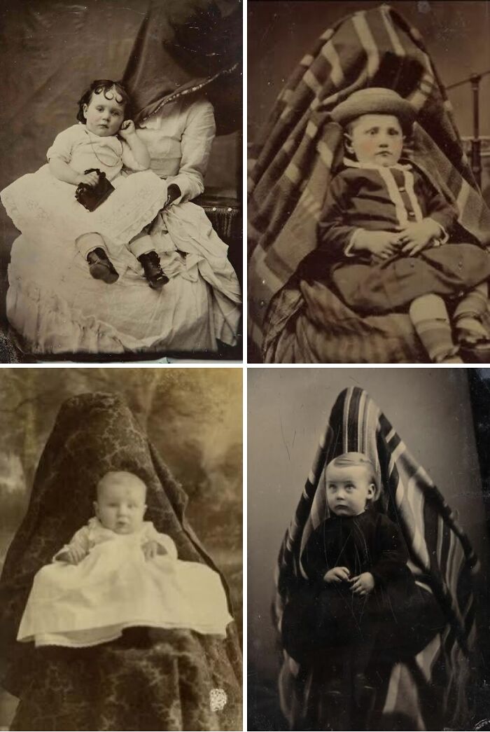 Moms Holding Babies Still for Photos, 1850s-80s