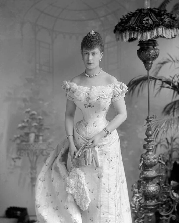 Future Queen Mary of Teck in Wedding Dress, July 6, 1893