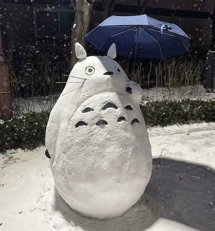 Snow Totoro Came to Say Hi!