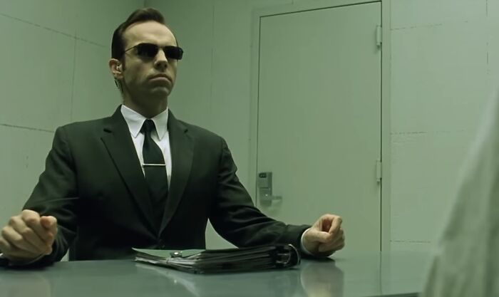 The Matrix (1999) - Agent Smith: Wants to free everyone... by erasing humanity. Yep, total chaos.