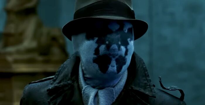 Watchmen (2009) - Rorschach: Strict vigilante with a black-and-white worldview and zero time for compromises.