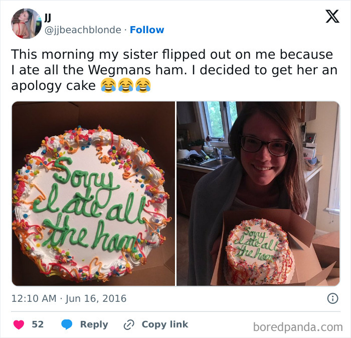 Apology Cake For Eating All The Ham