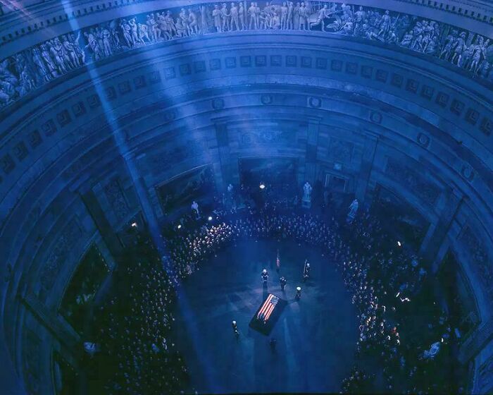 JFK’s Flag-Draped Coffin In 1963