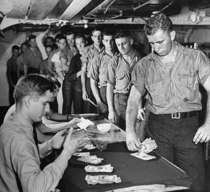 Payday On A Navy Cruiser, 1942