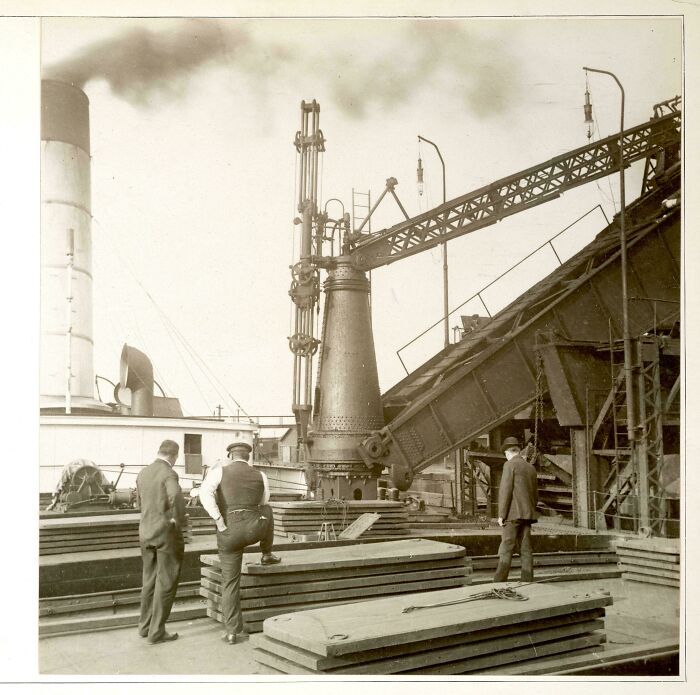 Steel-Laden Steam Ship In Pittsburgh, 1918