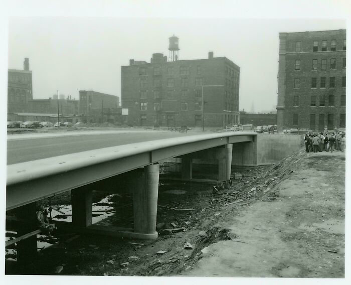 Peoria Street Bridge Showing Off In Chicago, 1951