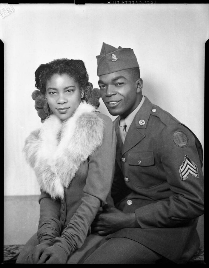 War-Time Pair Snapping A Quick Pic, 1940s Style