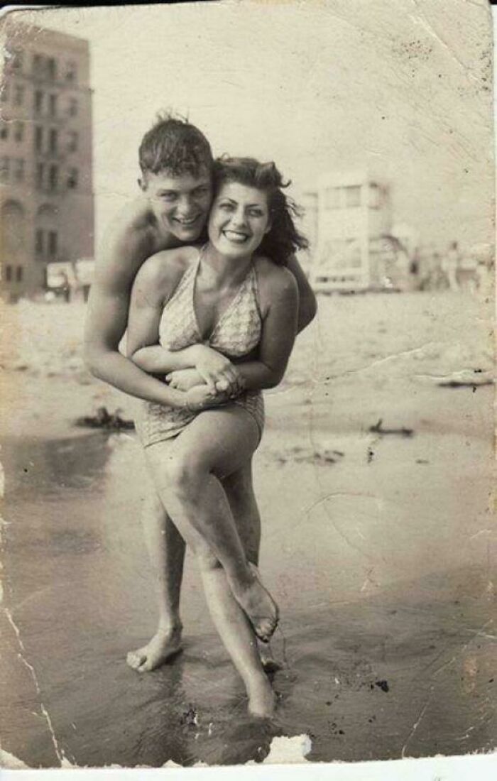 Young Love At The Beach, 1931 Style