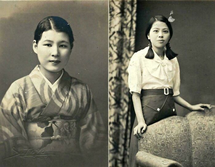 When Traditional Meets Trendy: Japanese Woman Rocking Both Outfits, 1930s