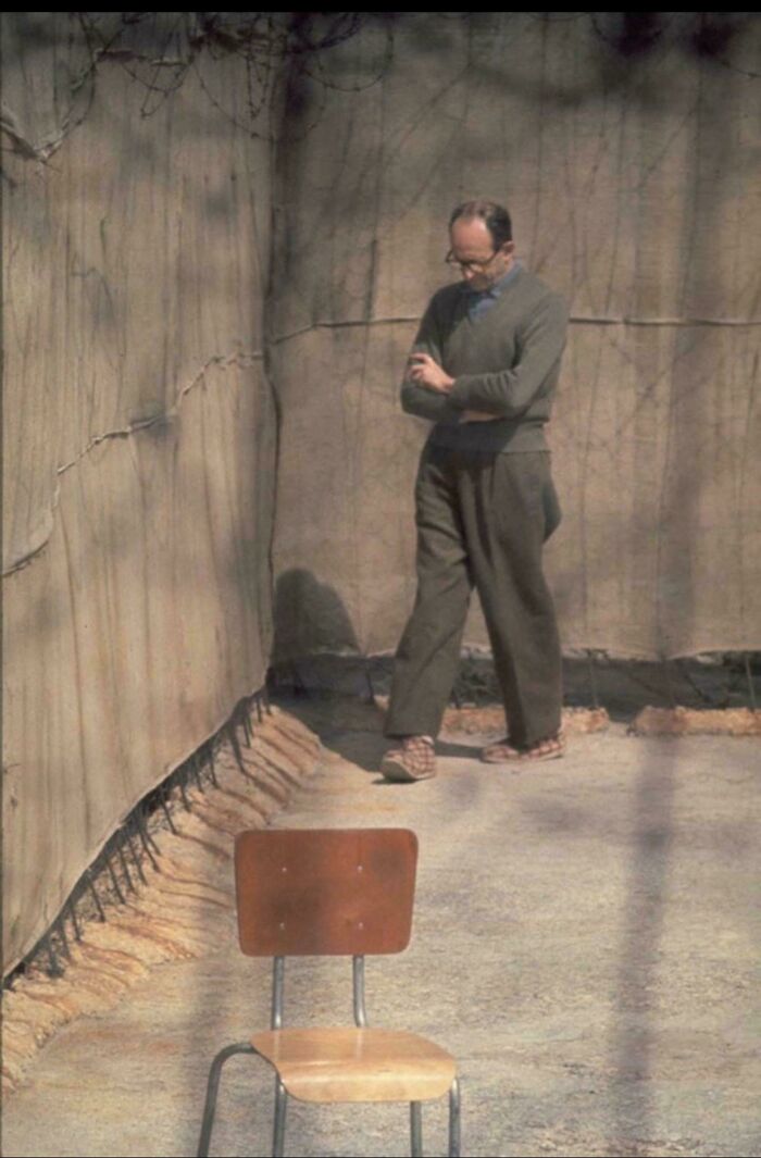 Adolf Eichmann: Taking a Slow Stroll in Israeli Lockup (1961)