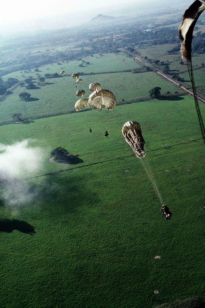 US Paratroopers Training Outside Panama City During The 1990 Invasion
