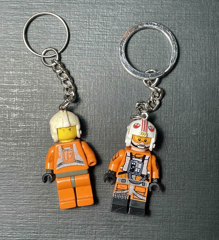 Grandma's LEGO Keychain vs. My Cool Luke LEGO Keychain