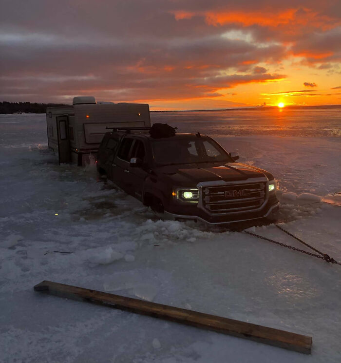 Driving Across Ice: What Could Possibly Go Wrong?
