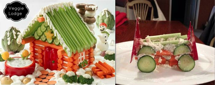 Mom’s Veggie Christmas Lodge Turned Into a Veggie Dune Buggy. Problem Solved!