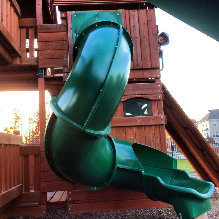 Someone Ignored the Slide’s Instructions. Kid Gets a Surprise Ride!