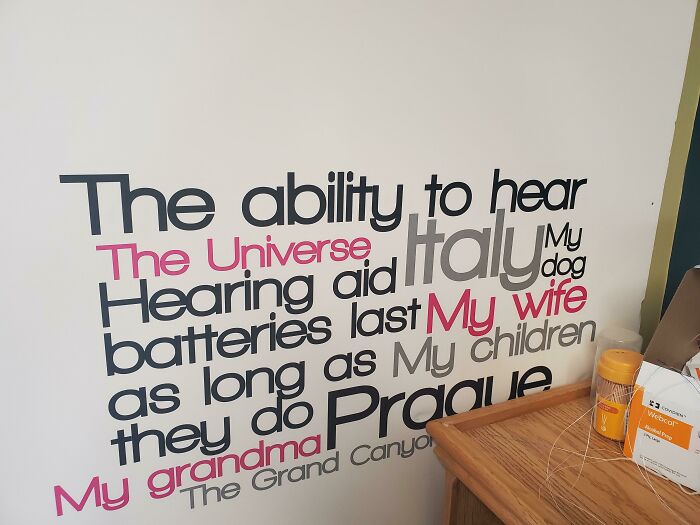 My Mom’s Audiology Office Has This Poster… Good Luck Reading It