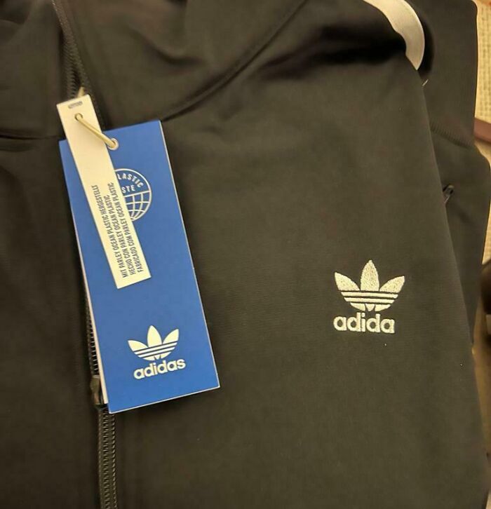 Adidas Jacket With A Missing 'S' From Official Site? Yep.