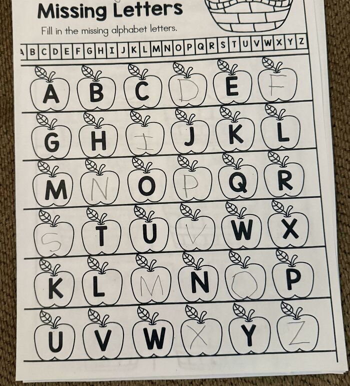 Kindergartner’s Worksheet From Today: What Even Is This?