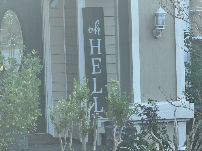 'Oh Hello' Sign Gone Wrong Because of Hidden Plants—Oops!