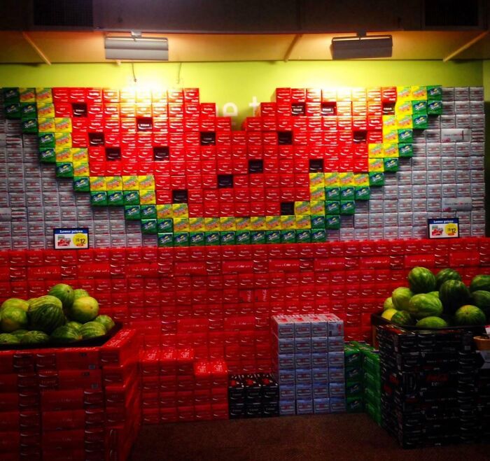 Soda Case Arrangement That Deserves A Gold Medal