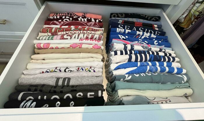 T-Shirt Drawer So Neat It Could Spark Joy
