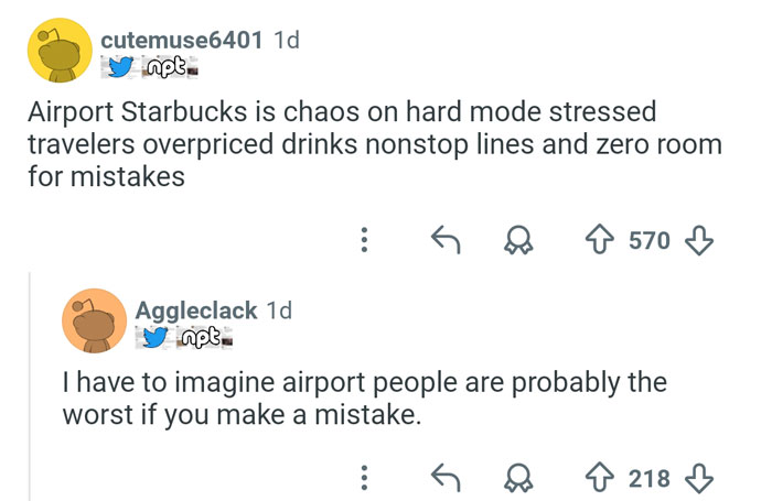 Why Working at Airport Starbucks Is Basically a Stress Volcano