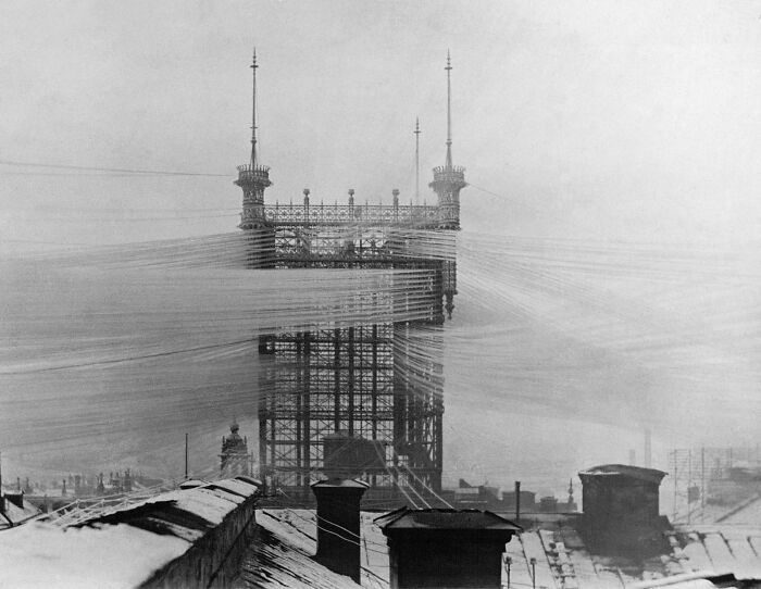 Frozen Telephone Hub In 1890 Stockholm