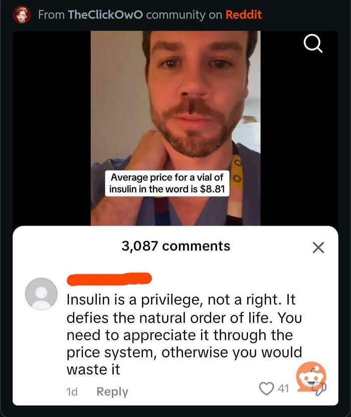"Insulin Is A Privilege, Not A Right"