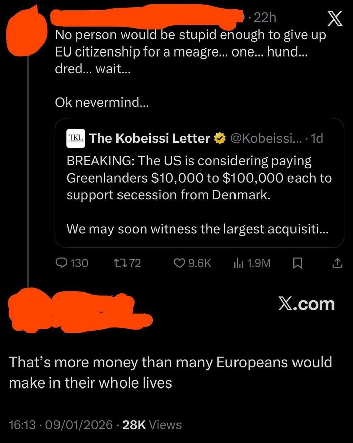"That’s More Money Than Most Europeans Make In Their Lifetimes"