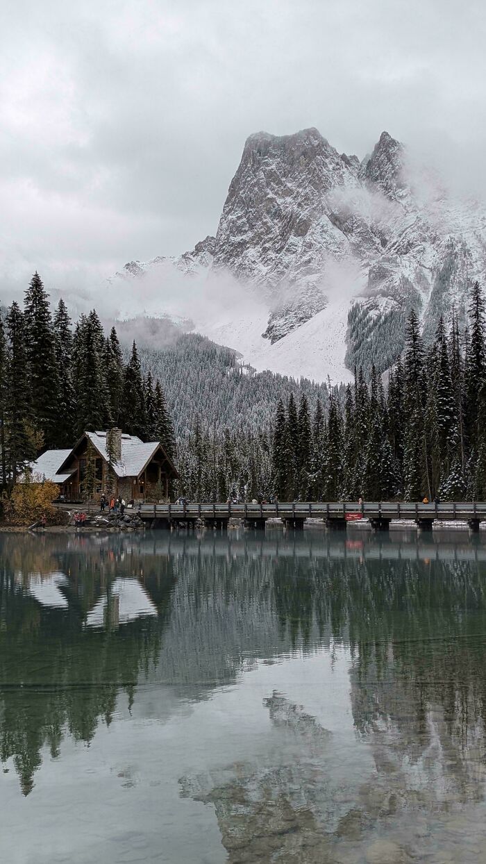 Emerald Lake’s Snowy Glow