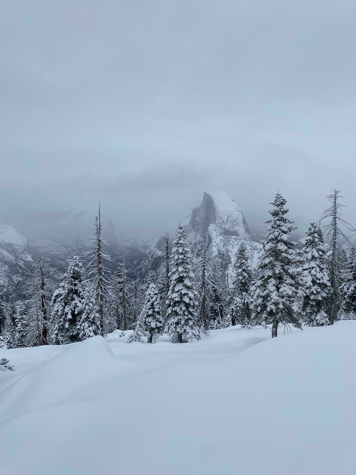 Fresh Snow + Yosemite + Half Dome = Wow
