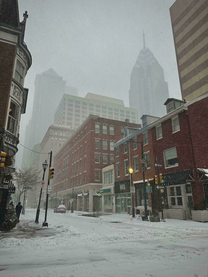 Good Morning From Snow-Covered Center City