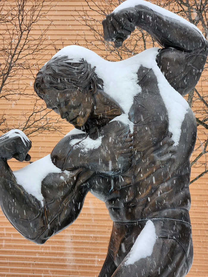 Arnold Racing Through The Snow