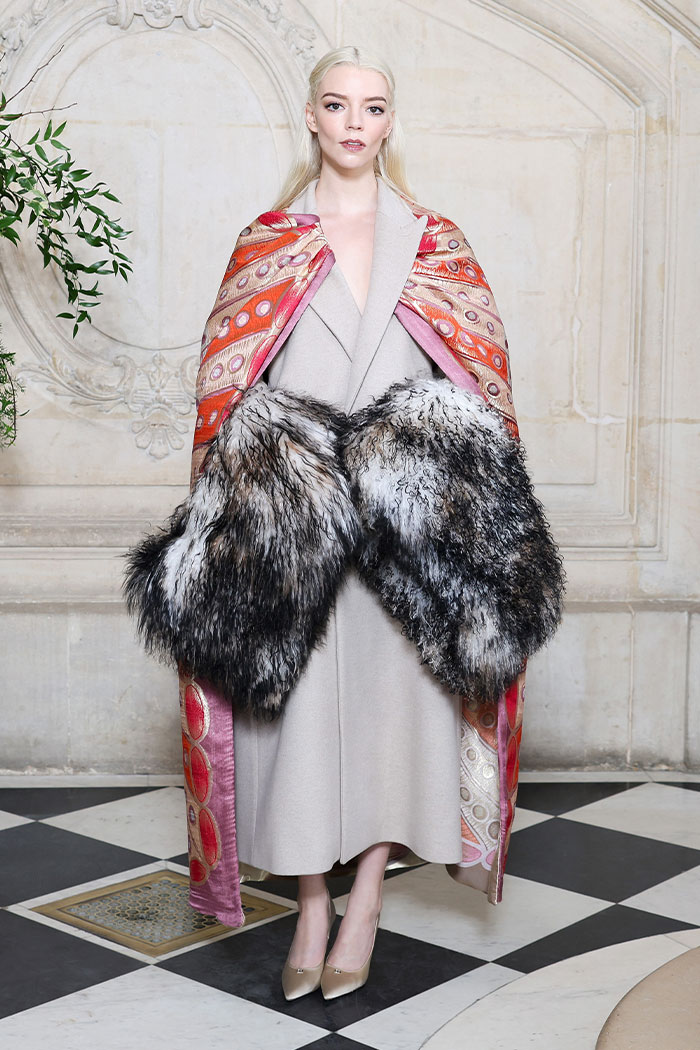 Anya Taylor-Joy - Fur + Cape = Fashion Confusion