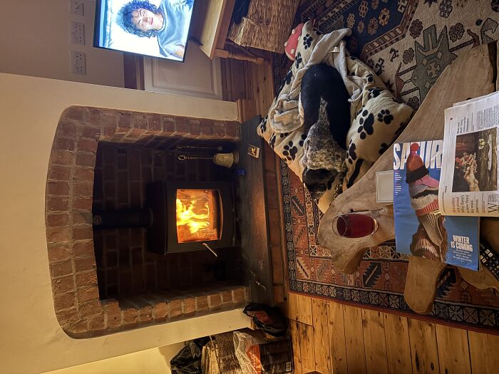 Hattie The Dog’s Fire-Side Snuggle Game Is On Point